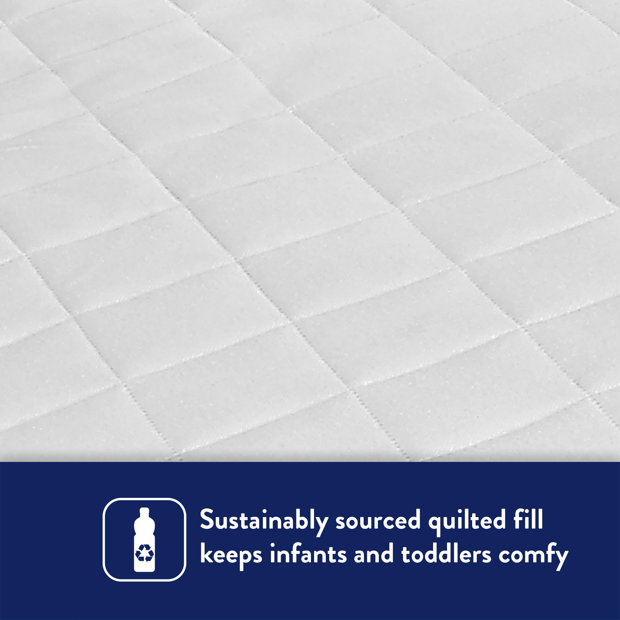 Kolcraft Fitted Waterproof Baby Crib Mattress Protector, Crib Mattress Topper, Crib Mattress Pad, Toddler Bed Mattress Protector, Machine Washable/Dryer Friendly, 52” x 28”- White