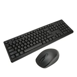 wireless keyboard mouse combo, 2.4g 1600 dpi auto sleep power saving up to 10 meters effective transmission ergonomic portable wireless gaming keyboard mouse set, for desktop pc laptop