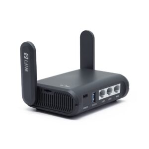 GL.iNet GL-AXT1800 (Slate AX) Pocket-Sized Wi-Fi 6 Gigabit Travel Router & GL.iNet GL-AX1800(Flint) WiFi 6 Router