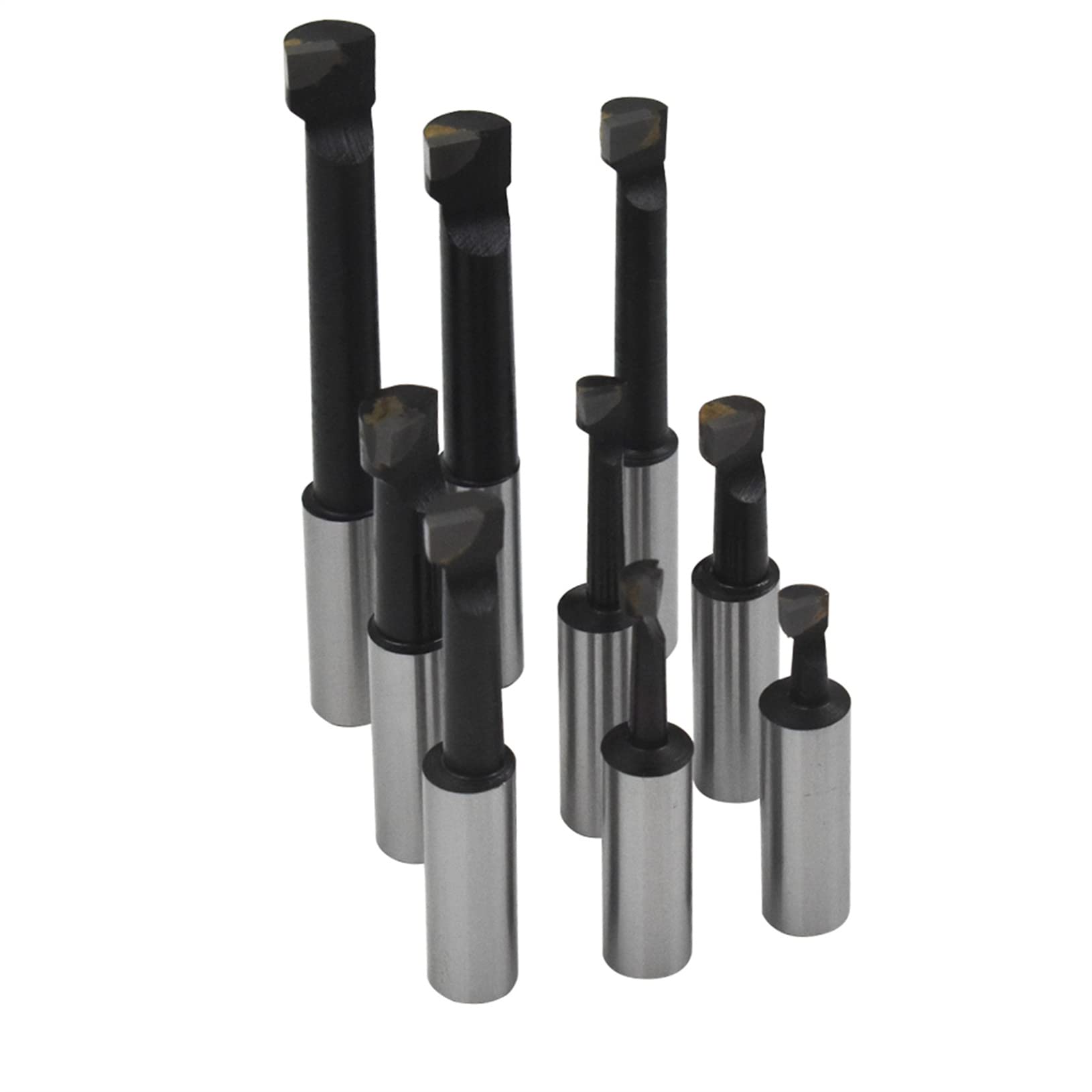 raseparter 1/2 Inch Boring Bar Set 9-Pack C-6 Carbide Tipped Bars for 1/2 Inch Shank Lathe Tool