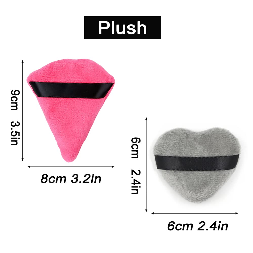 6Pcs Powder Puffs for Face Powder-Triangle setting makeup beauty powder puff for Loose Powder Mineral, Powder Body，Cosmetic Foundation,Undereye Setting,Wet Dry Face Exquisite Makeup sponge Tool