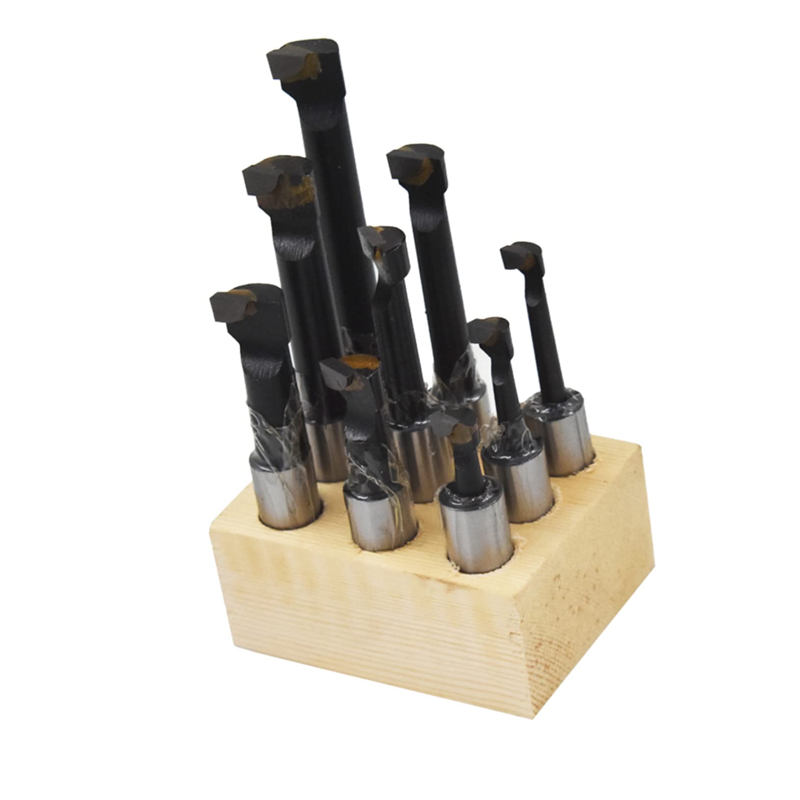 raseparter 1/2 Inch Boring Bar Set 9-Pack C-6 Carbide Tipped Bars for 1/2 Inch Shank Lathe Tool