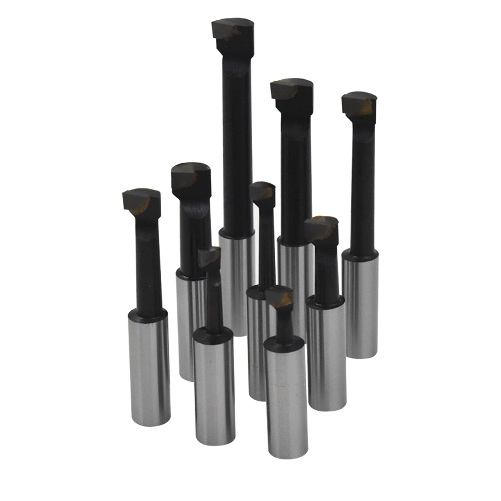 raseparter 1/2 Inch Boring Bar Set 9-Pack C-6 Carbide Tipped Bars for 1/2 Inch Shank Lathe Tool