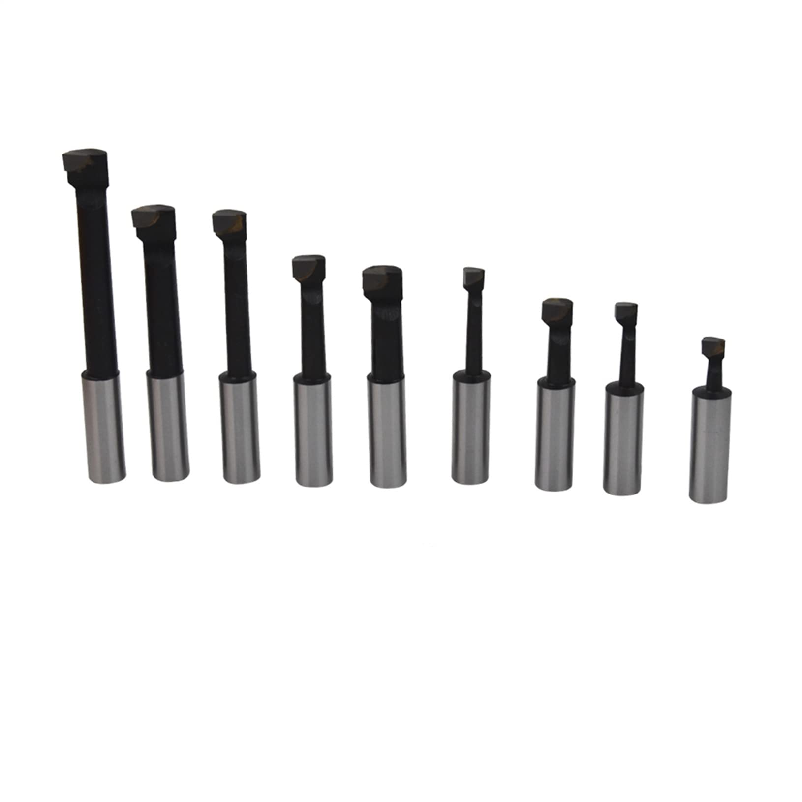 raseparter 1/2 Inch Boring Bar Set 9-Pack C-6 Carbide Tipped Bars for 1/2 Inch Shank Lathe Tool