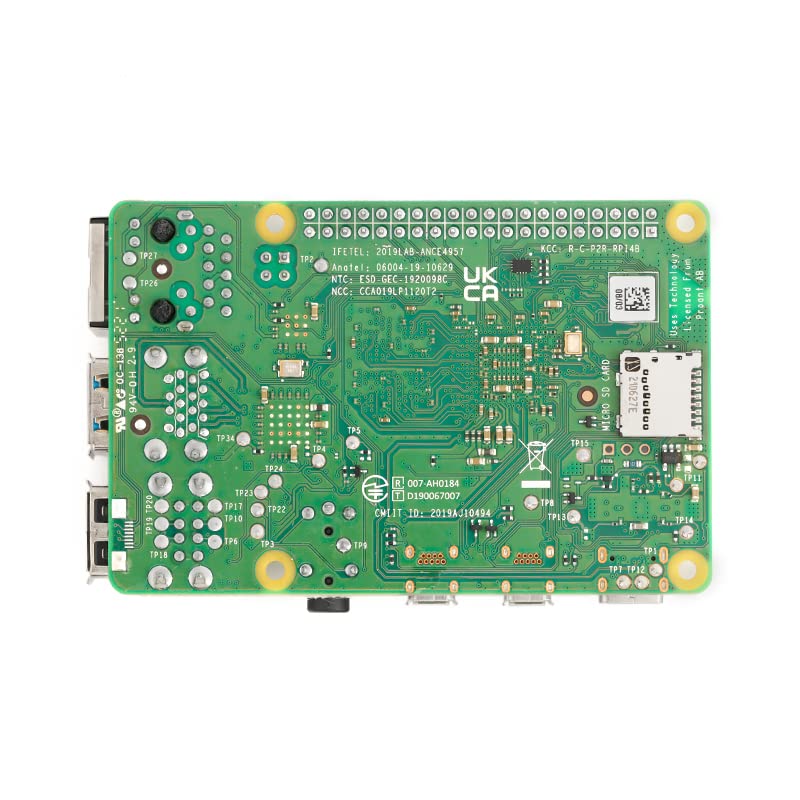 JESSINIE Raspberry Pi 4 Model B 4GB Development Board 1.5GHz Bluetooth 5.0 WIFI Multifunctional Universal Development Board Learning Board for Python Linux Programming