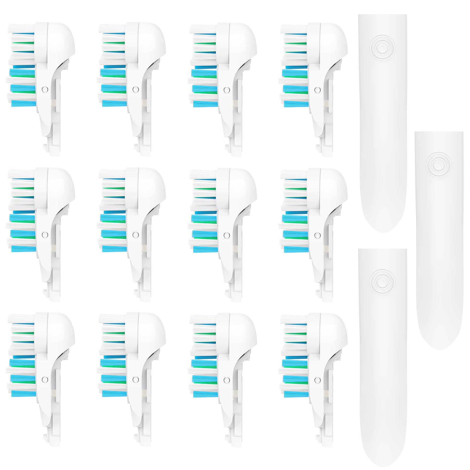 12 Pcs Electric Toothbrush Dual Clean Replacements Attachments Brush Heads Sensitive Refill Accessories fit for Oral B 4732 3733 4734