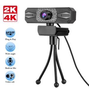 SYVI Webcam, Webcam with Microphone,Full 480P HD Video Webcam, Support 3D Denoising and Automatic Gain,USB Computer Webcam,for Video Calls Online Classroom,Black