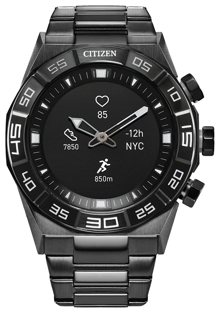 Citizen CZ Smart Gen 1 Hybrid smartwatch 44mm, Continuous Heart Rate Tracking, Fitness Activity, Golf App, Displays Notifications and Messages, Bluetooth Connection, 15 Day Battery Life