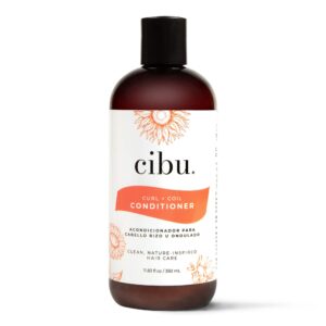 cibu curl + coil conditioner cleanses, hydrates, revitalizes, detangles & preserves natural curl + coil for frizz-free smooth manageable hair (conditioner, 350ml)