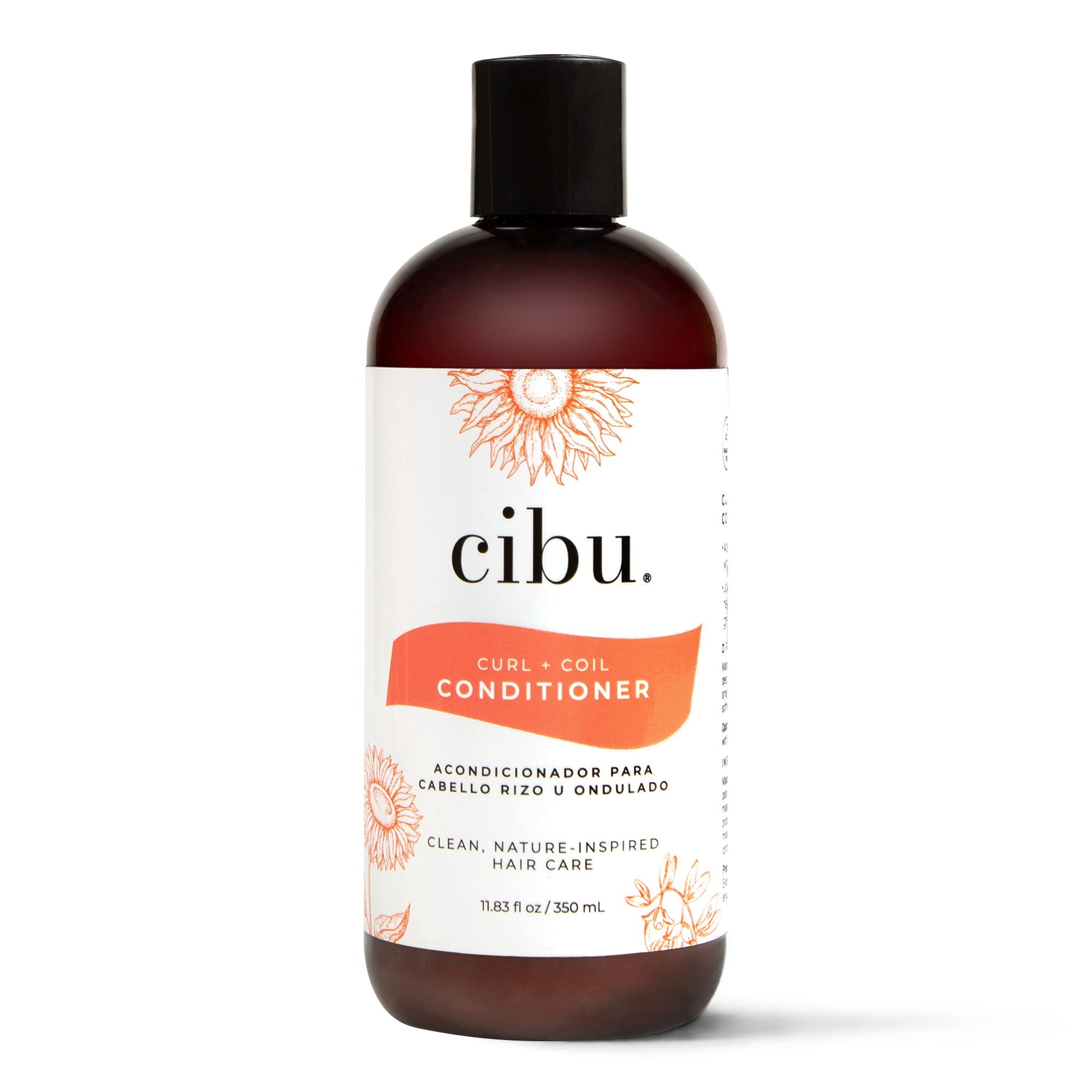 CIBU Curl + Coil Conditioner Cleanses, Hydrates, Revitalizes, Detangles & Preserves Natural Curl + Coil for Frizz-Free Smooth Manageable Hair (Conditioner, 350ml)