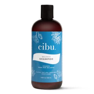 cibu balance shampoo 30062 nutrient-rich formula moisturizes, strengthens & repairs dry hair | sulfate-free for all hair types and textures | gentle for daily use for clean, healthy shine 11.83oz