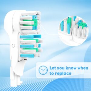 12 Pcs Electric Toothbrush Dual Clean Replacements Attachments Brush Heads Sensitive Refill Accessories fit for Oral B 4732 3733 4734