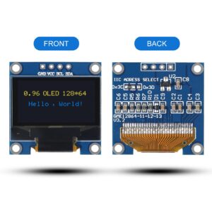 AITRIP 10 PCS 0.96 inch 12864 128X64 OLED LCD Display Board Module I2C IIC SSD1306 Driver 4 Pins Compatibile with Raspberry Pi (Blue and Yellow)