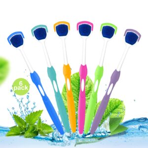 tongue scraper for adults,tongue cleaner,tongue brush,tounge scraper cleaner,tongue scraper, fresh breath tongue scraping(6 pack random color)