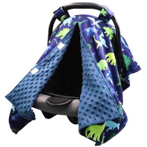 Opening Carseat Cover & Baby Carseat Head Support, Dinosaur Car Seat Insert for Baby Boys