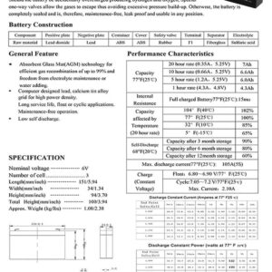 Mighty Max Battery 6V 7.2Ah Battery Replaces SLA0925 NP7-6 PWRBC67 KB670 SLA Battery - 9 Pack