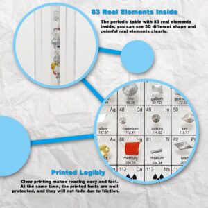 Periodic Table with Real Elements Inside, Acrylic Periodic Table with Flannel Bag, 3D Periodic Table of Elements, Chemistry Gifts for Kids Adults Teacher