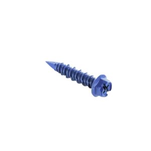 Conquest Fasteners 1/4" x 1-1/4" Hex Head Blue Concrete Screws (Box of 100) to Anchor Masonry, Brick & Block