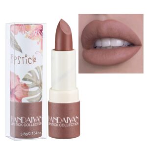 akary matte nude lipstick, bold & intense nudes paper tube lipsticks smooth velvety lip gloss, long lasting lip stick non-stick cup not fade nude lip stick, senior matte lip makeup gifts for women and girls