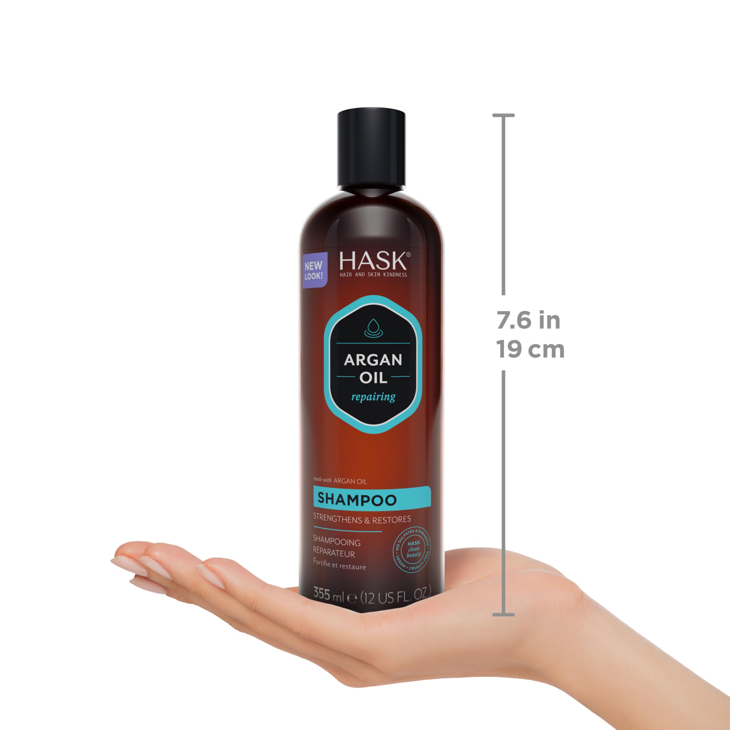 HASK Argan Restoring Set: 2 Argan Shine Hair Oil Vials and 1 Argan Shampoo and Conditioner Set