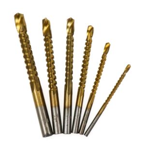 tsnamay 3-8mm titanium hss drill & saw bit set cutting carpenter wood metal 6 pcs