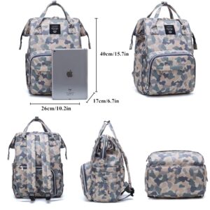 Armbq Camo Diaper Bag Backpack Multi-Function Diaper Bag for Baby Care Essentials Waterproof Travel Baby Bag for Mom Dad