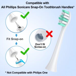 MRYUESG Replacement Heads Compatible with Philips Sonicare 10 Pack, 5 White + 5 Black, MRYUESG Electric Tooth-Brush Head for Phillips