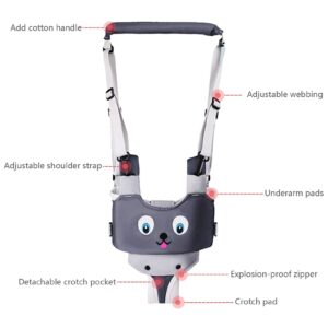 IULONEE Baby Carrier, Embrace Cozy 4-in-1 Infant Carrier & Baby Walker, Handheld Kids Toddler Walking Harness Helper Assistant Protective Belt Child Activity Walker(Grey + Grey)