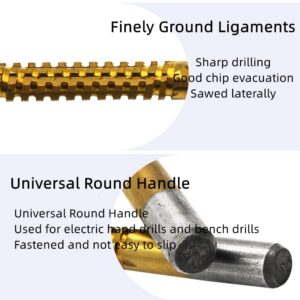 Tsnamay 3-8mm Titanium HSS Drill & Saw Bit Set Cutting Carpenter Wood Metal 6 pcs