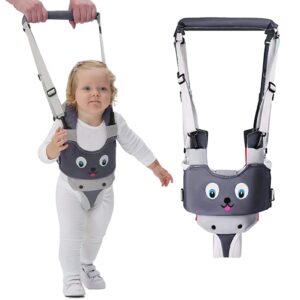 IULONEE Baby Carrier, Embrace Cozy 4-in-1 Infant Carrier & Baby Walker, Handheld Kids Toddler Walking Harness Helper Assistant Protective Belt Child Activity Walker(Grey + Grey)