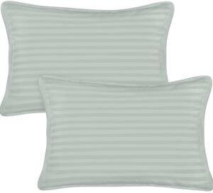 utopia bedding toddler pillow (light grey, 2 pack) 13x18 pillows for sleeping, soft and breathable cotton blend shell, small kids pillow perfect for toddler bed and travel (intended for age 2 and up)