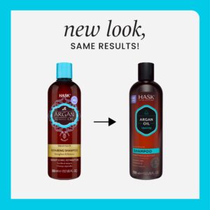 HASK Argan Restoring Set: 2 Argan Shine Hair Oil Vials and 1 Argan Shampoo and Conditioner Set