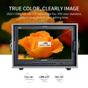 SEETEC P215-9HSD-CO 21.5 Inch 3G SDI 4K HDMI Broadcast Carry on Director Monitor with Full HD 1920x1080 3 Color Tally Light