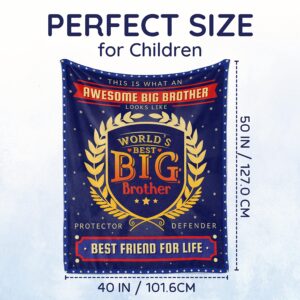 InnoBeta Big Brother Gifts Blanket for Boys, Toddlers on Birthday, Christmas - World's Best Big Brother Flannel Blanket, 40"x 50"