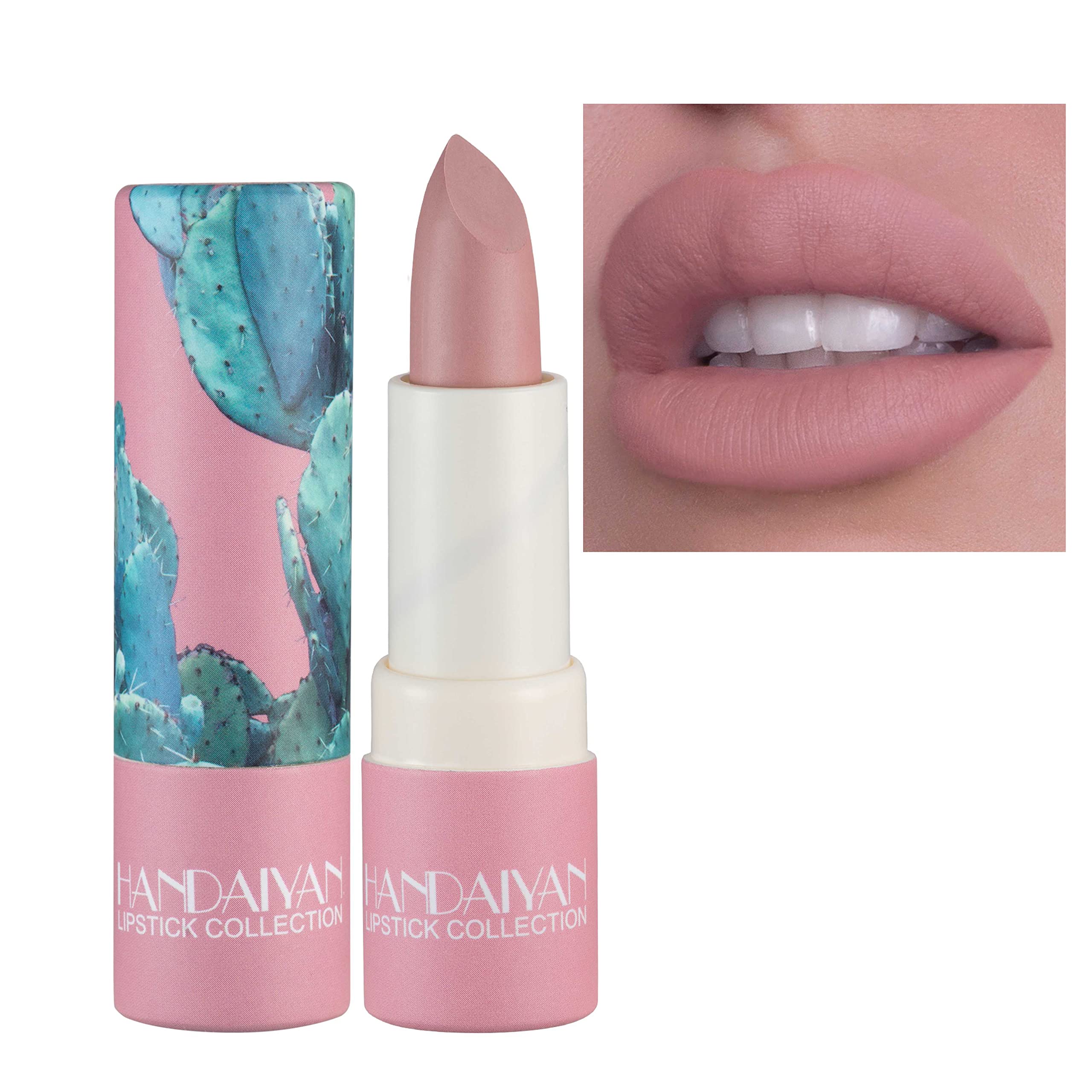 AKARY Matte Nude Lipstick, Bold & Intense Nudes Paper Tube Lipsticks Smooth Velvety Lip Gloss, Long Lasting Lip Stick Non-Stick Cup Not Fade Nude Lip Stick, Senior Matte Lip Makeup Gifts for Women and Girls