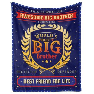 InnoBeta Big Brother Gifts Blanket for Boys, Toddlers on Birthday, Christmas - World's Best Big Brother Flannel Blanket, 40"x 50"