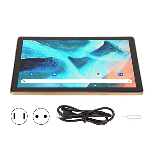 HD 10.1inch Tablet,WiFi Android HD Screen Tablet,6GB RAM 128GB ROM,Octa Core Processor,Portable 4G Call 5G WiFi 7000mAh Battery Tablet PC with Leather Shell(#1)