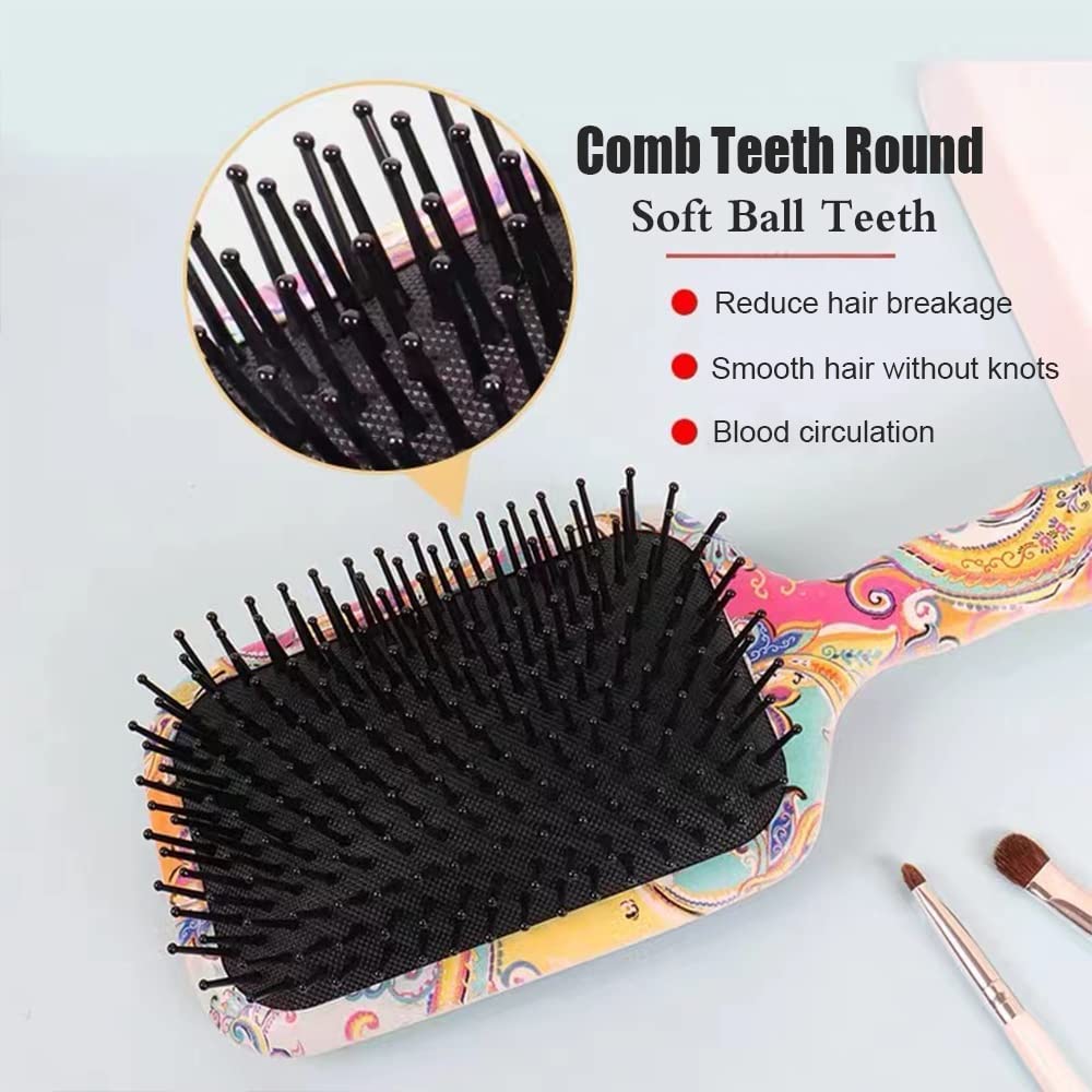 Camo Hair Brush,Anti Static & Frizz Air Cushion Massage combs for kids&Adults,Five different combs&Hair Brush For All Hair Types,Can Softens And Improves Hair Texture