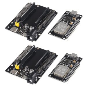 aitrip 2 sets esp-wroom-32 esp32 esp-32s type-c usb development board type-c usb ch340c wifi+bluetooth ultra-low power dual core esp32-devkitc-32 esp-wroom-32 expansion board for arduino