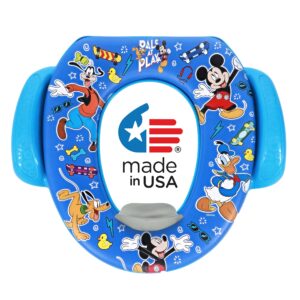 disney mickey mouse "pals at play" soft potty seat and potty training seat - soft cushion, baby potty training, safe, easy to clean