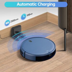 ZCWA Robot Vacuum and Mop Combo, 2 in 1 Mopping Robotic Vacuum with WiFi/App/Alexa, Robotic Vacuum Cleaner, Schedule Settings, Self-Charging, Ideal for Hard Floor, Pet Hair and Carpet