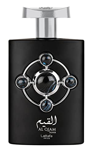 Lattafa Perfumes Al Qiam Silver for Unisex Eau de Parfum Spray, 3.4 Ounce