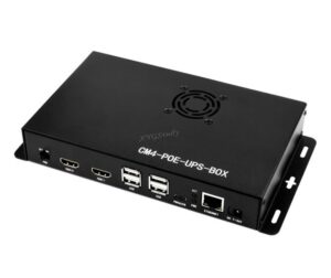 mini-computer poe ups uninterruptible power supply base board designed for raspberry pi compute module 4 with gigabit ethernet dual hdmi quad usb2.0 @xygstudy (cm4-poe-ups-box)