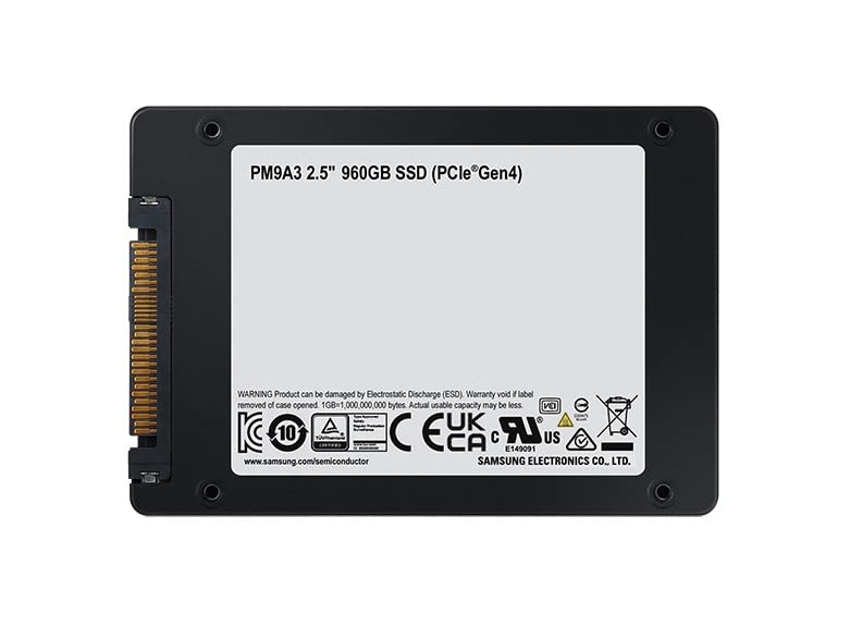 Samsung PM9A3 960 GB Solid State Drive - 2.5 Internal - U.2 [PCI Express NVMe 4.0 x4]