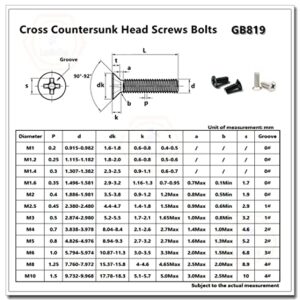 100pcs M1.4-0.3×6mm Laptop Notebook Computer Carbon Steel Screws Kit Set, Flat Head Phillips Cross Screw Assortments, Countersunk ssd Screws for SSD Toshiba DELL Sony Samsung