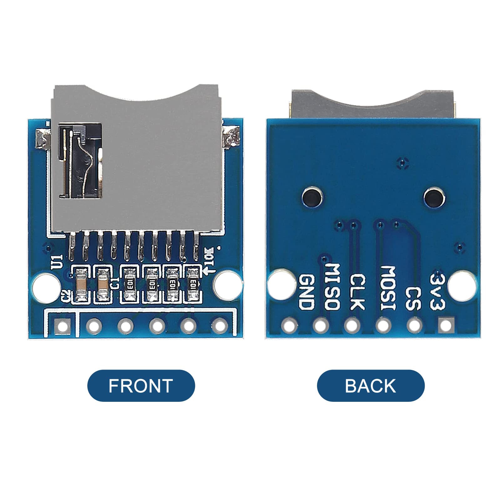 ACEIRMC 10pcs Micro SD SDHC TF Card Adapter Reader Module with SPI Interface Level Conversion Chip for Arduino