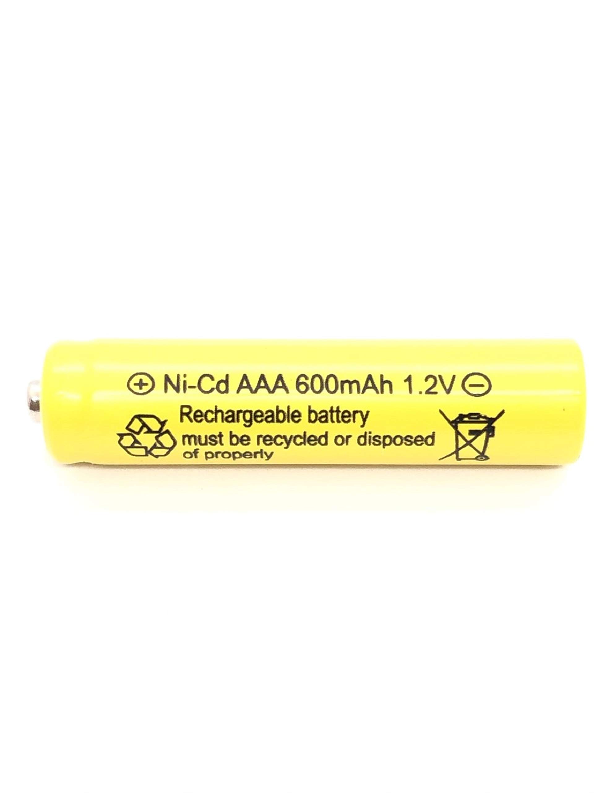 RELIGHTABLE AAA Size NiCd AAA 600mAh 1.2V Rechargeable Batteries for Solar Lamp Solar Light (6-PCS AAA 600mAh Yellow)