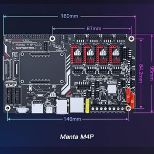 BIGTREETECH Manta M4P V2.2 32-Bit Control Board 4-axis Motherboard 64MHz Compatible CM4 & CB1 Supports 4 Stepper Drivers Klipper Marlin 3D Printer Parts