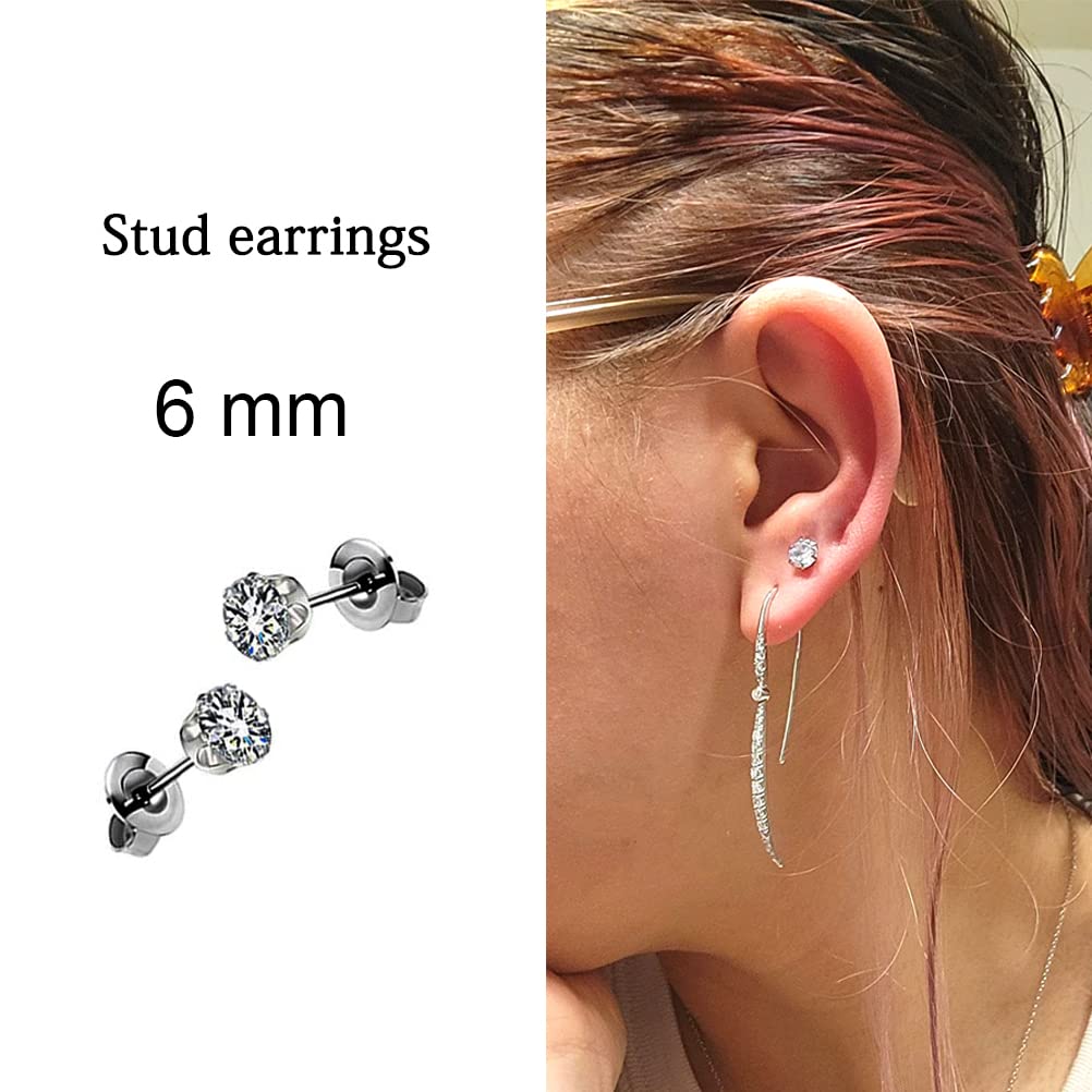 TC-SMAR 4 Pack Disposable Ear Piercing Gun Kit With Built-in transparent Cubic Zirconia Ear Studs