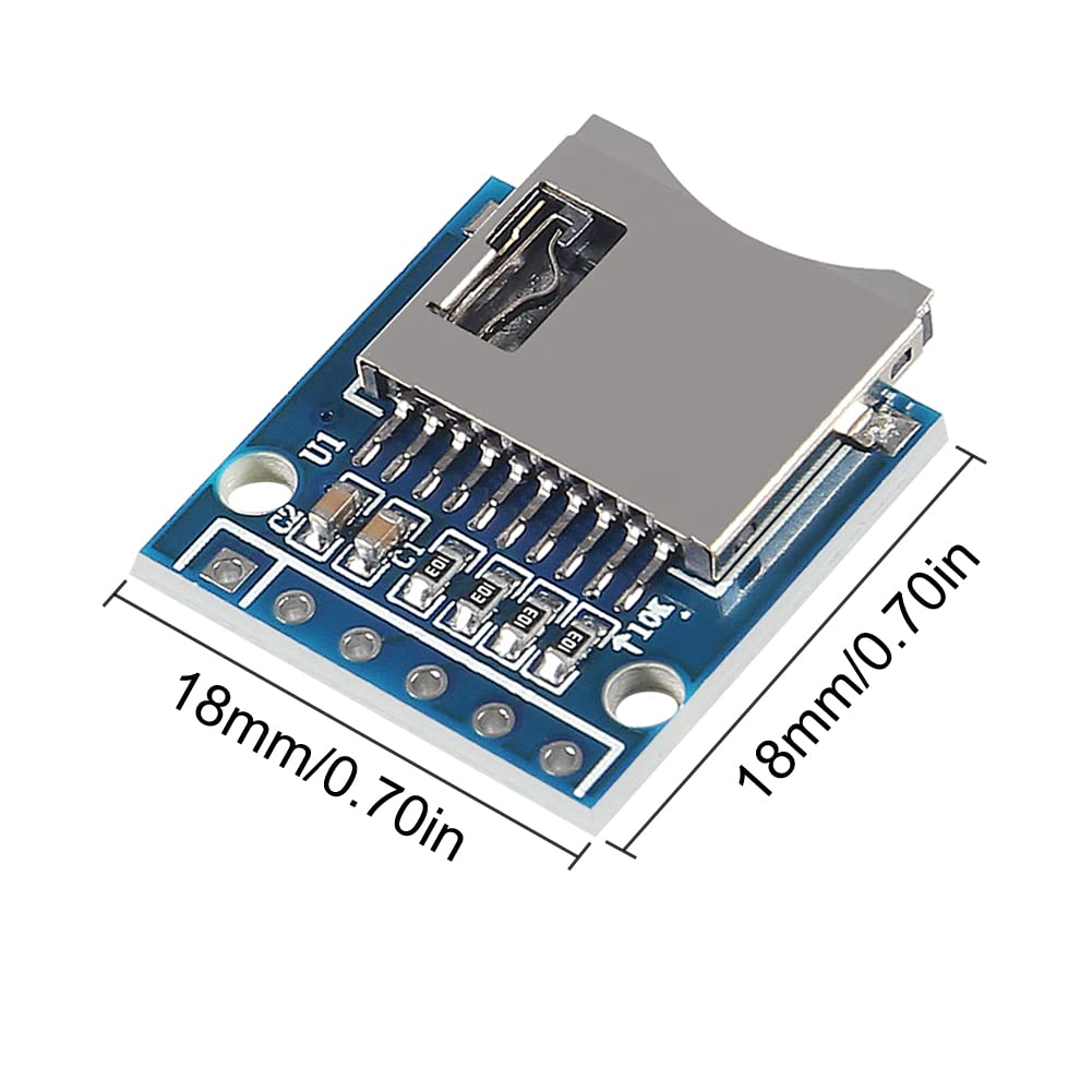 ACEIRMC 10pcs Micro SD SDHC TF Card Adapter Reader Module with SPI Interface Level Conversion Chip for Arduino